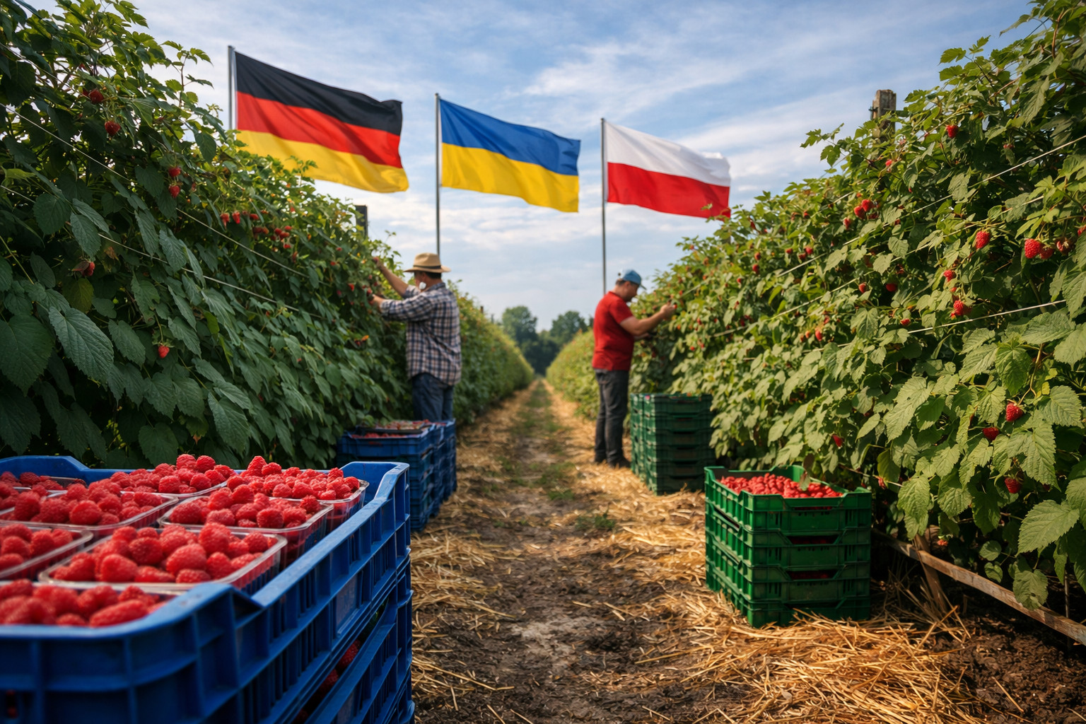 Українська малина знижує ціни в Німеччині та забезпечує стабільність виробництва в Польщі