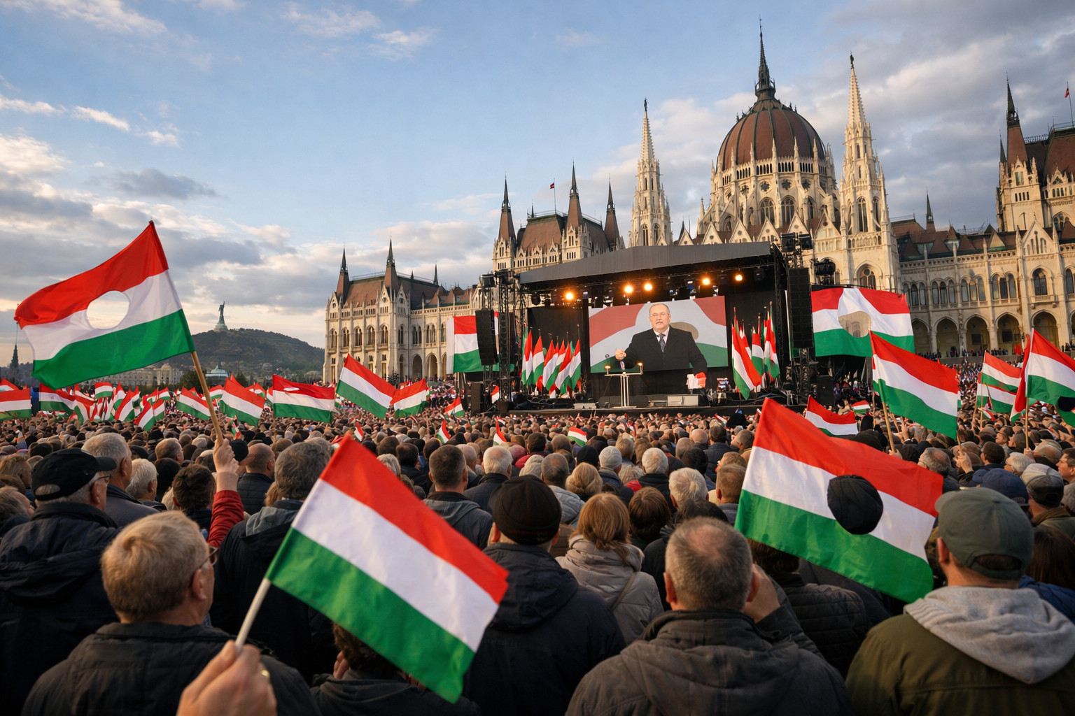 У Будапешті на передвиборчому мітингу Фідес лунають гасла повстанців 1956 року «Росіяни, геть додому!»