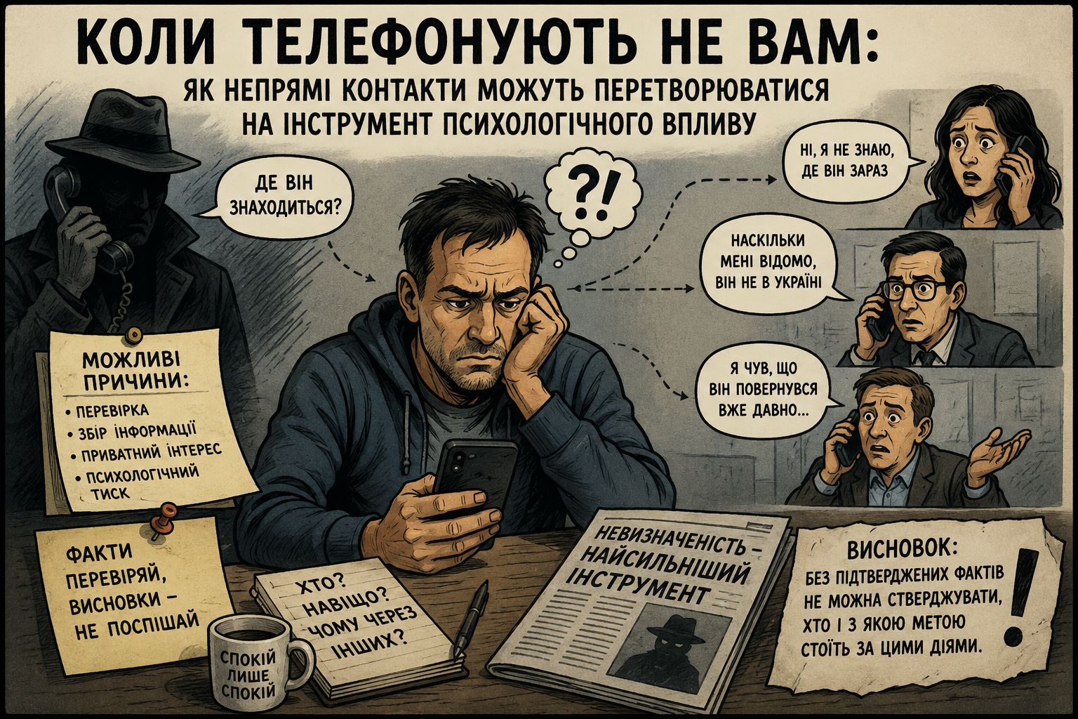 Коли телефонують не вам: як непрямі контакти можуть перетворюватися на інструмент психологічного впливу